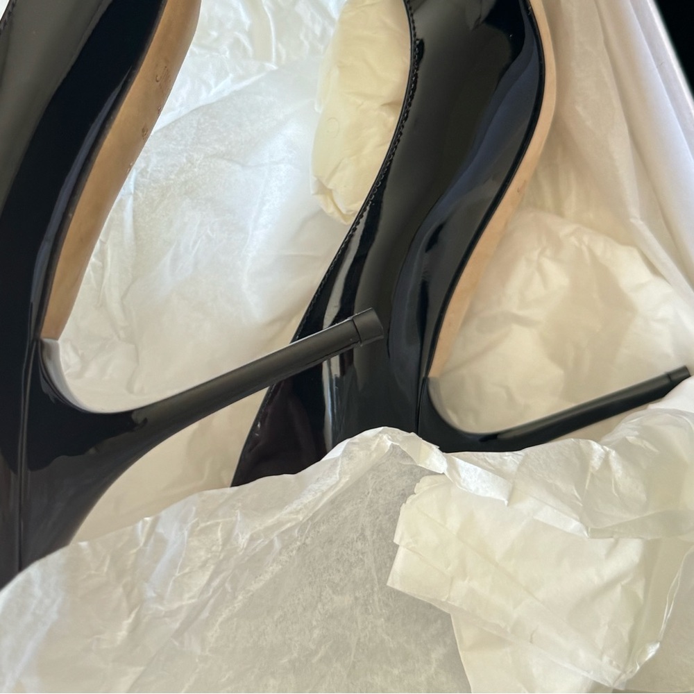 Jimmy Choo Patent Leather Pointed Toe Pumps - Picture 8 of 8